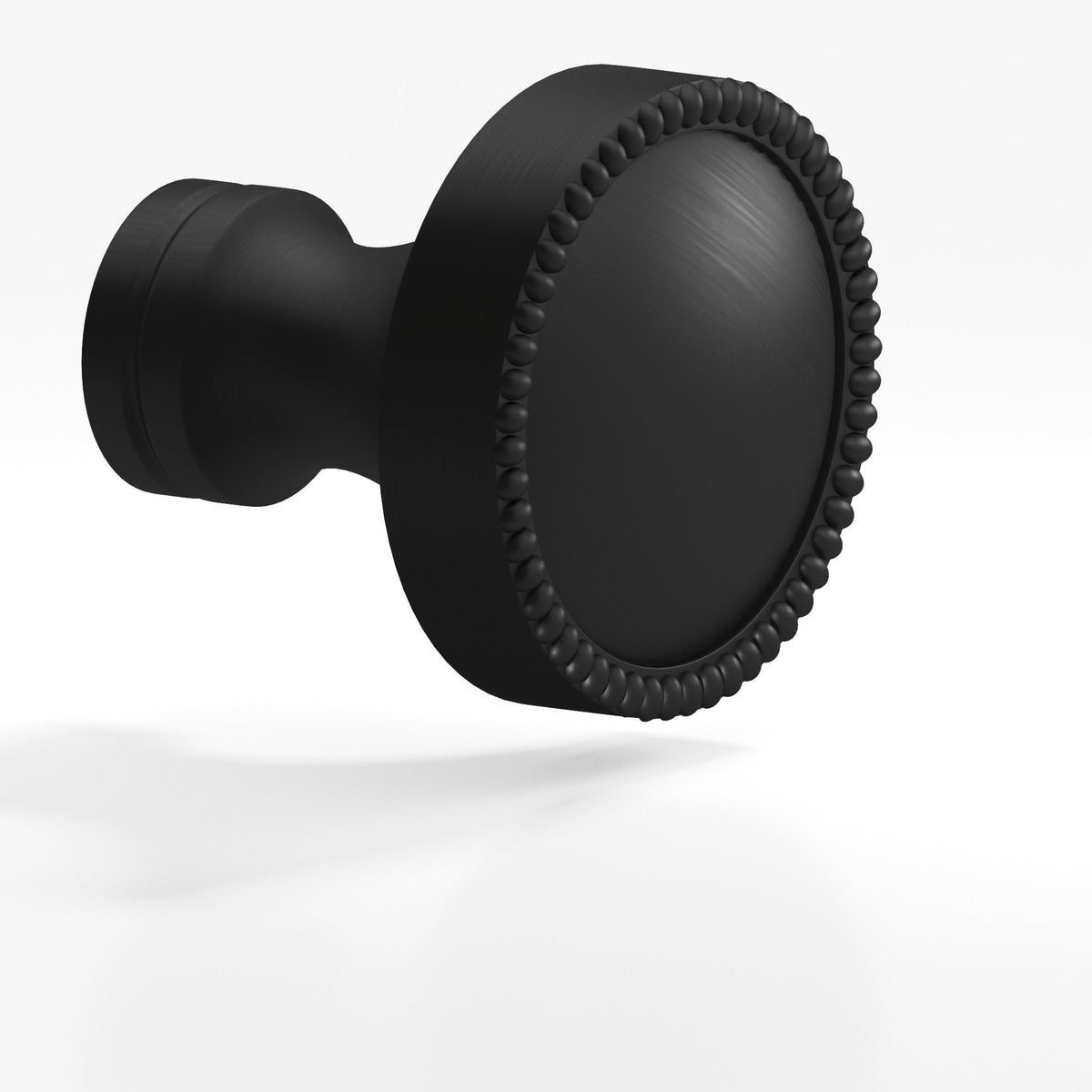 Colonial Bronze 175 Beaded Dome Knob, 1-1/4 in Diameter - Matte Satin Black