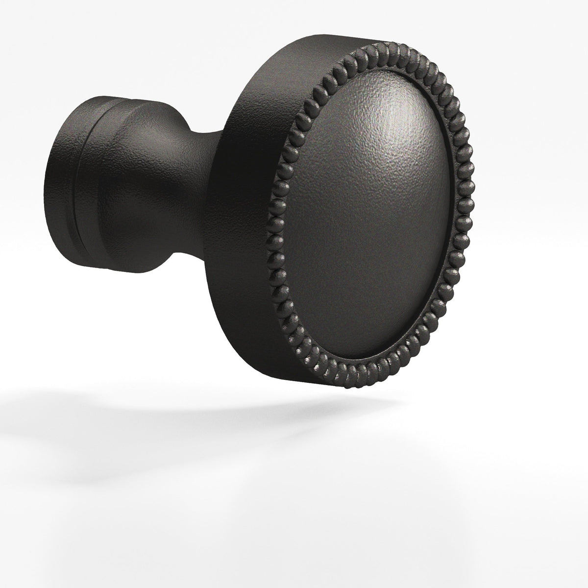 Colonial Bronze 175 Beaded Dome Knob, 1-1/4 in Diameter - Frost Black™