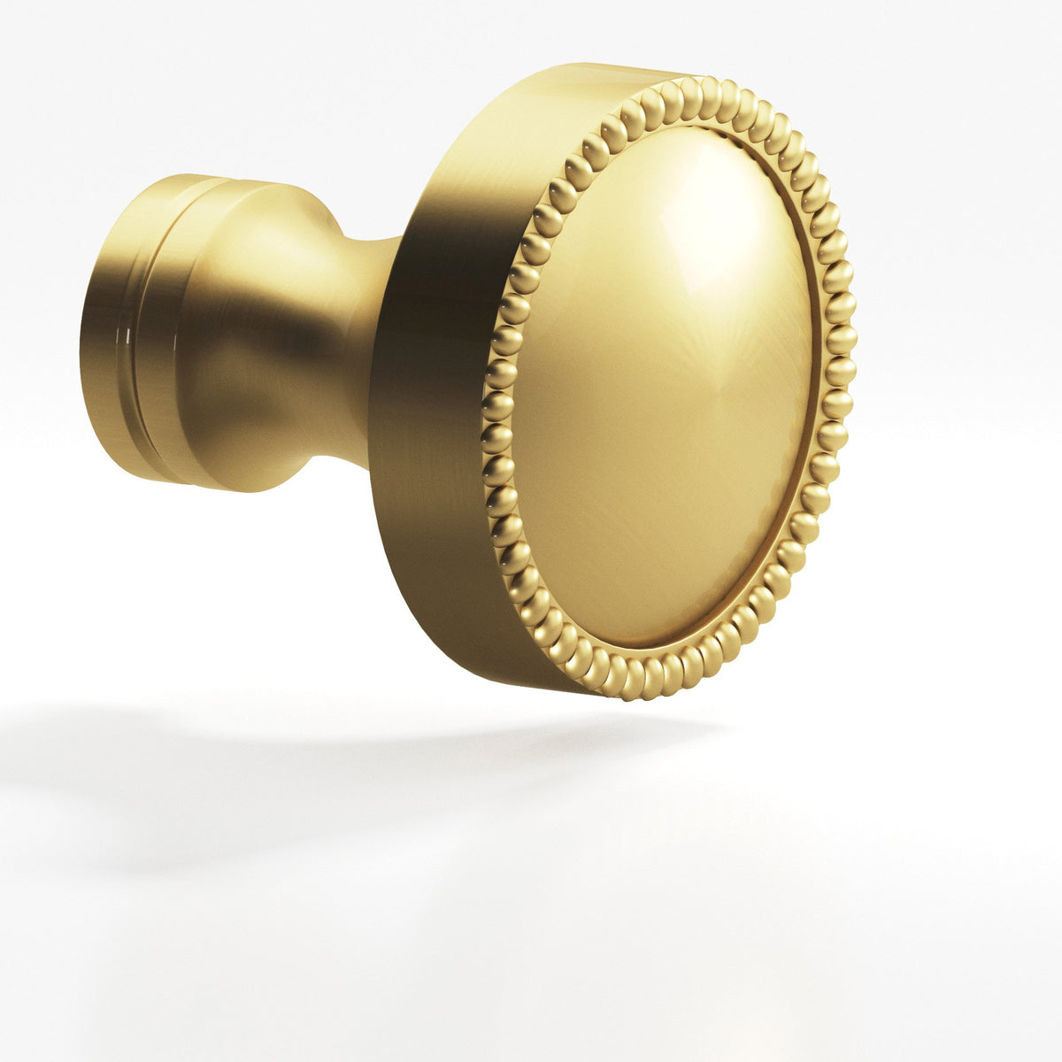 Colonial Bronze 175BB Beaded Dome Back-to-Back Shower Door Knob Kit, 1-1/4 in Diameter - Satin Brass