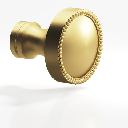 Colonial Bronze 175BB Beaded Dome Back-to-Back Shower Door Knob Kit, 1-1/4 in Diameter - Satin Brass