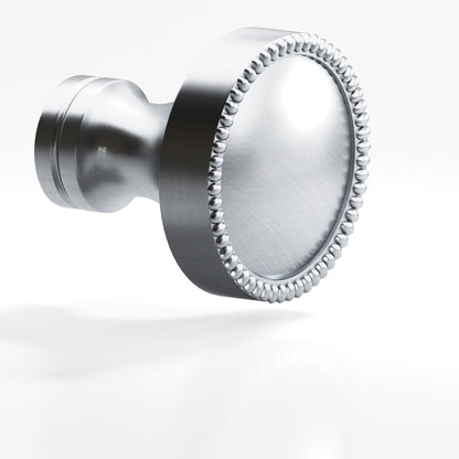 Colonial Bronze 175BB Beaded Dome Back-to-Back Shower Door Knob Kit, 1-1/4 in Diameter - Satin Chrome