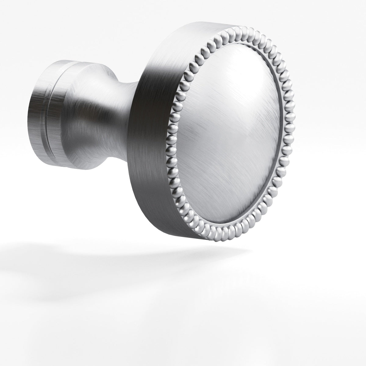 Colonial Bronze 175 Beaded Dome Knob, 1-1/4 in Diameter - Matte Satin Chrome