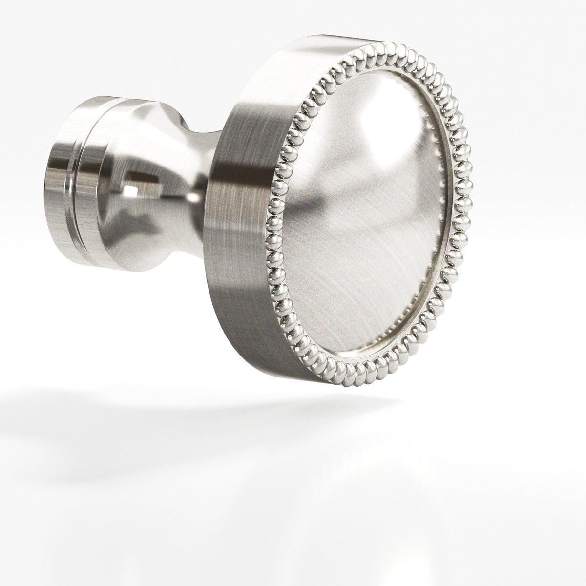 Colonial Bronze 175BB Beaded Dome Back-to-Back Shower Door Knob Kit, 1-1/4 in Diameter - Satin Nickel