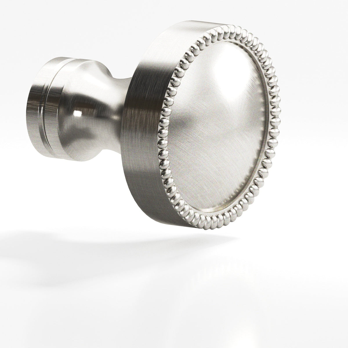 Colonial Bronze 175 Beaded Dome Knob, 1-1/4 in Diameter - Nickel Stainless