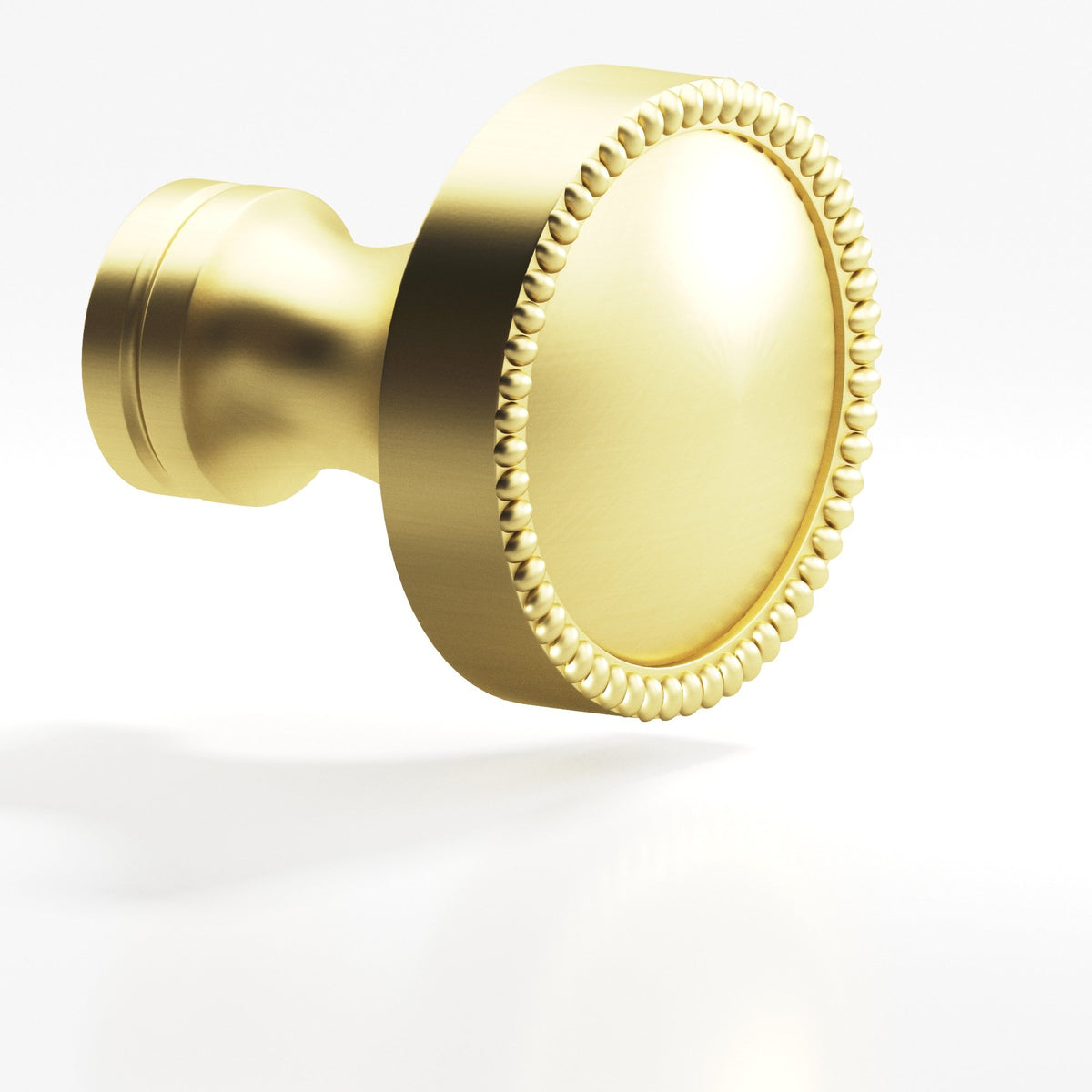 Colonial Bronze 175 Beaded Dome Knob, 1-1/4 in Diameter - Matte Satin Brass