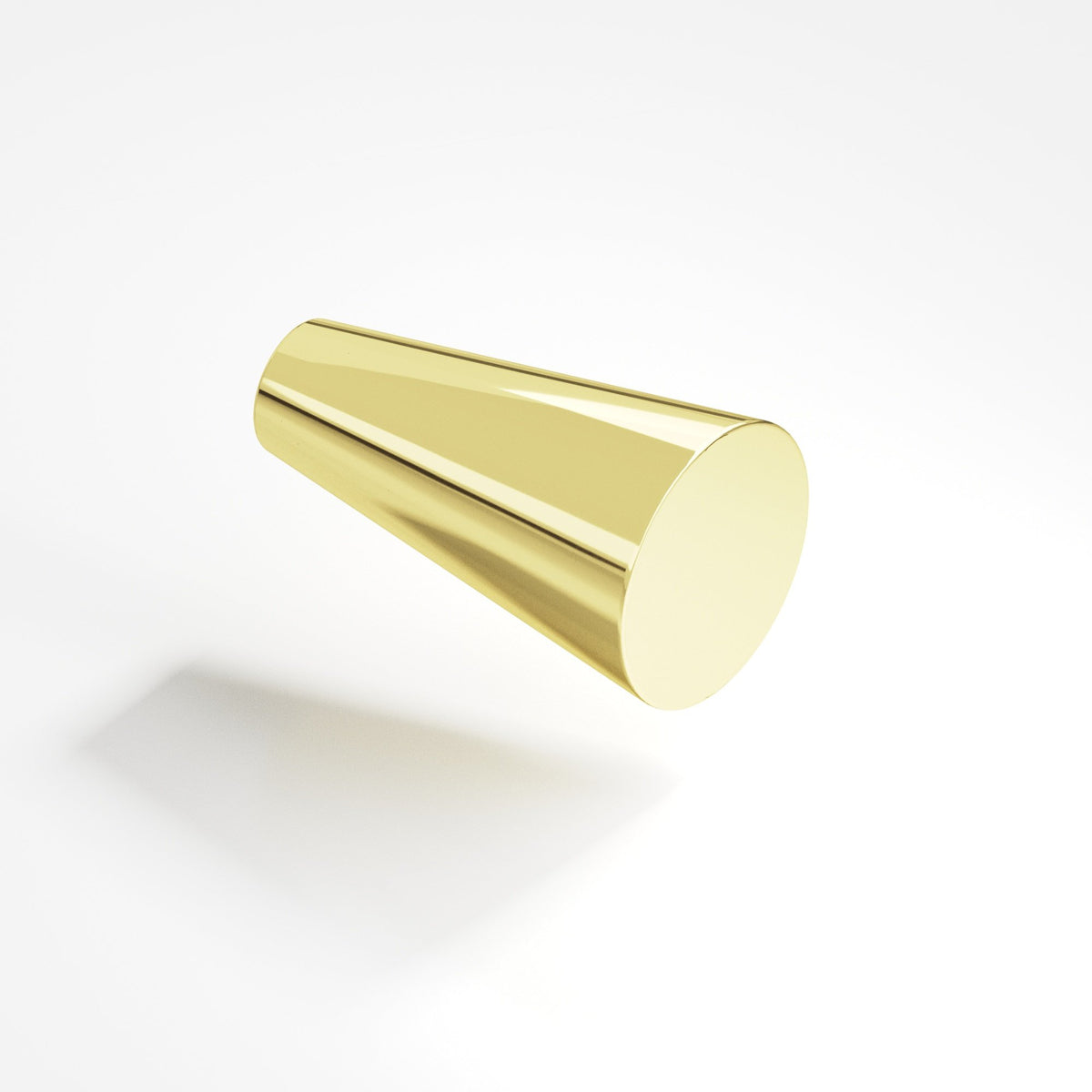 Colonial Bronze 194 Tapered Cone Knob, 9/16 in Diameter - Polished Brass