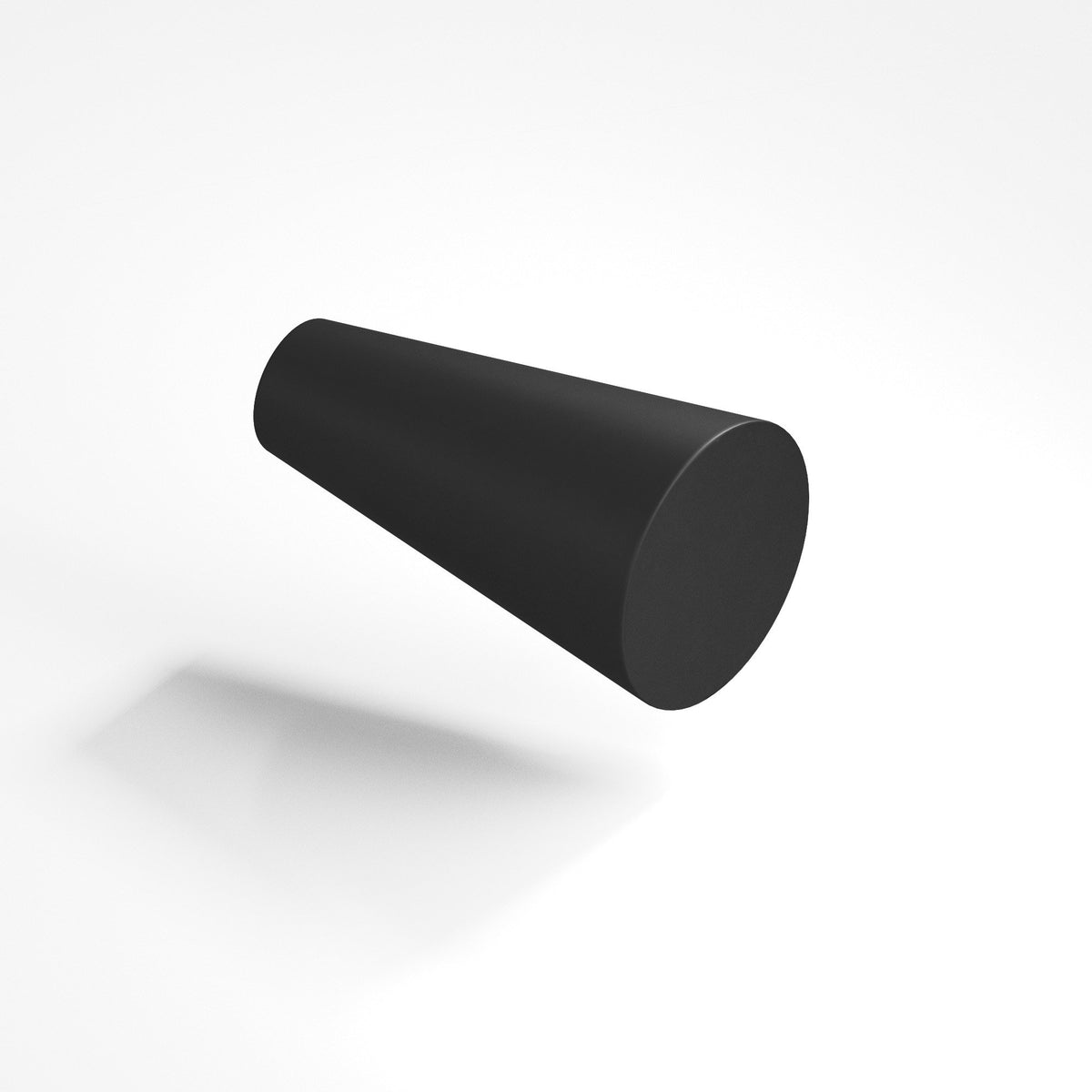 Colonial Bronze 194 Tapered Cone Knob, 9/16 in Diameter - Matte Satin Black