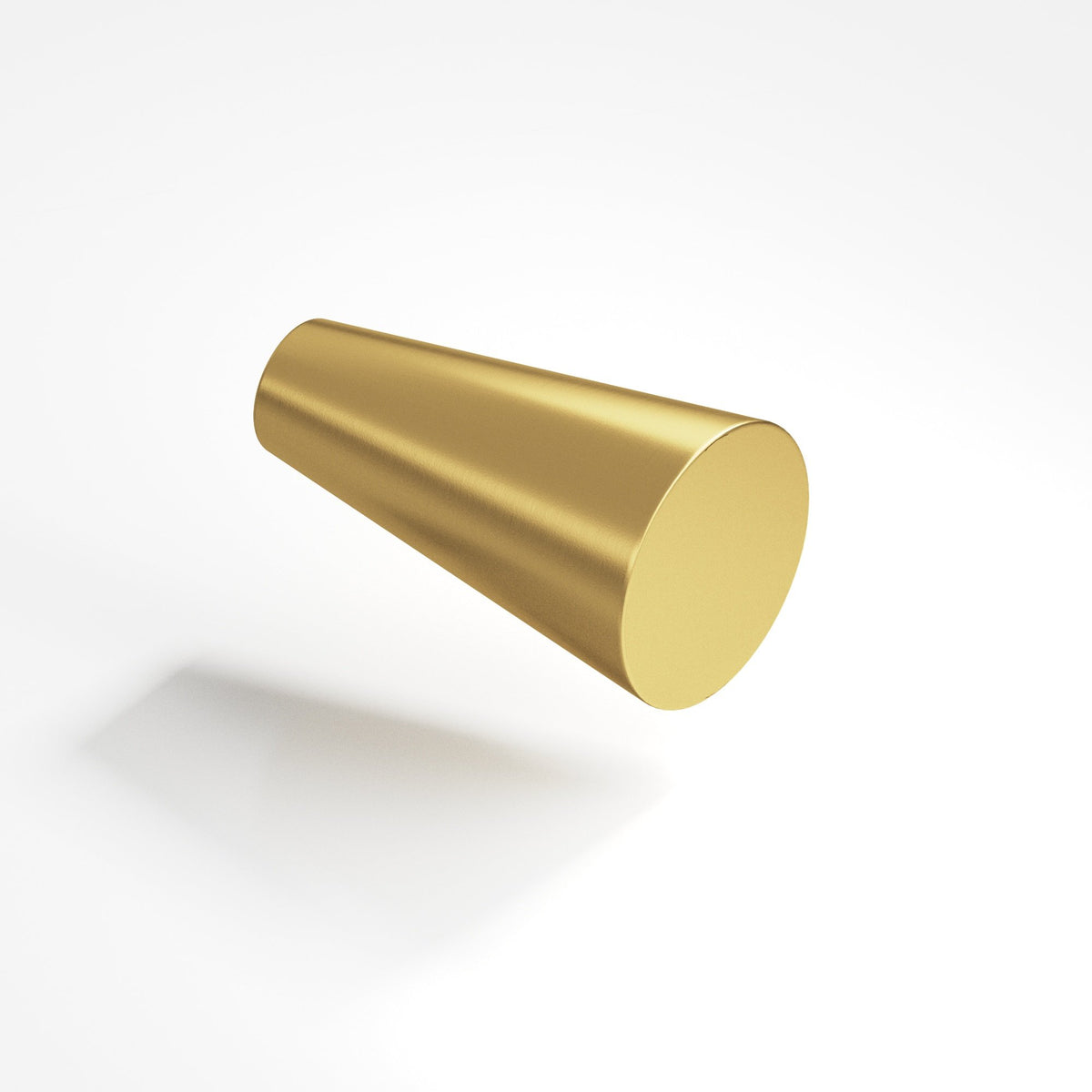 Colonial Bronze 194 Tapered Cone Knob, 9/16 in Diameter - Satin Brass