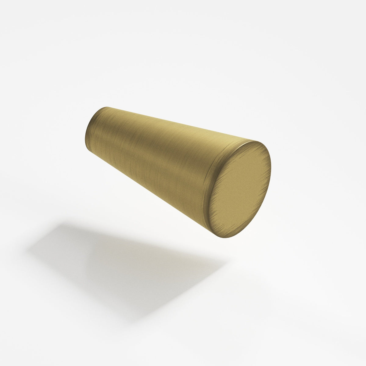 Colonial Bronze 194 Tapered Cone Knob, 9/16 in Diameter - Matte Antique Satin Brass