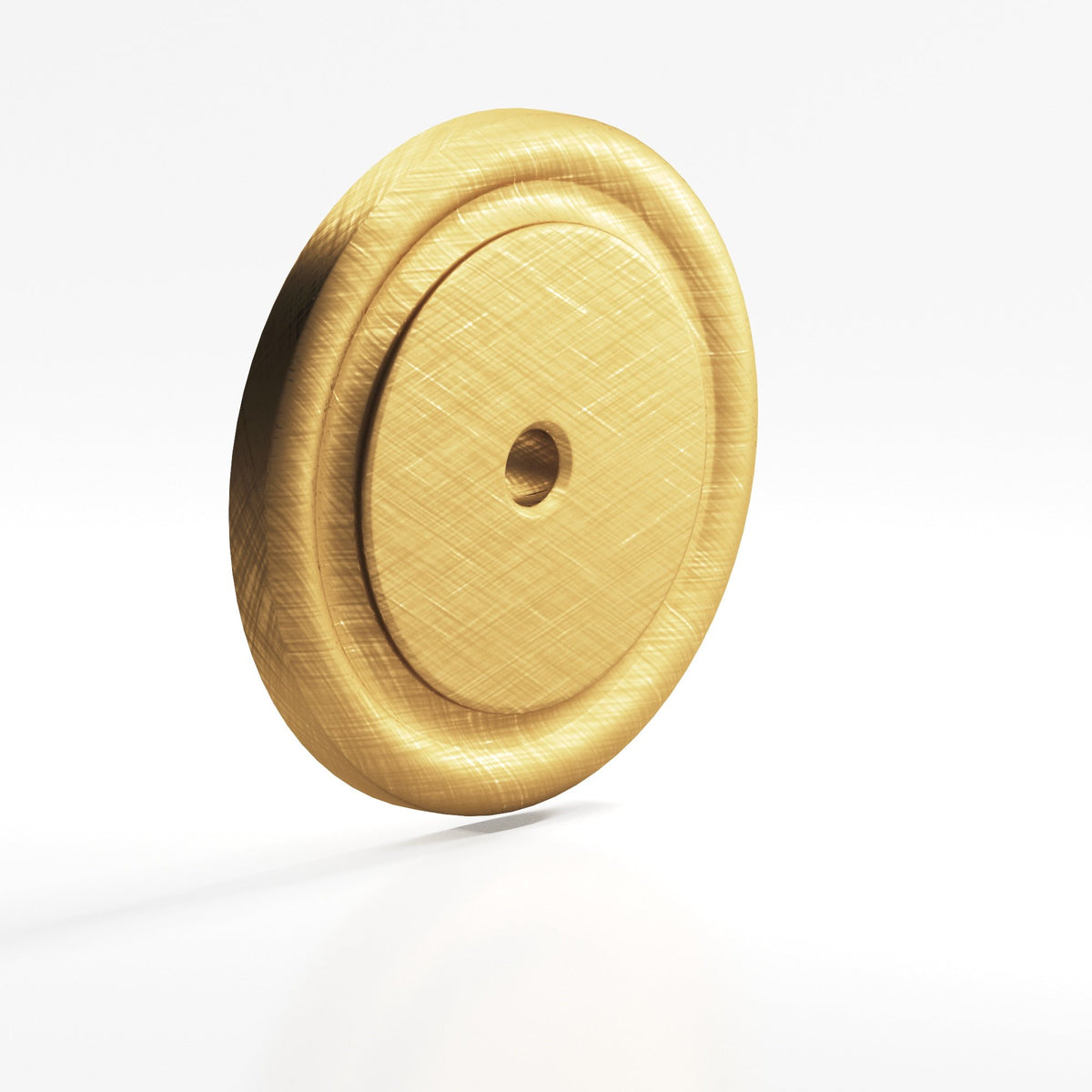 Colonial Bronze 9202 Ribbed Round Backplate, 1-3/4 in Diameter, for 1/4-20 Screw - Weathered Brass