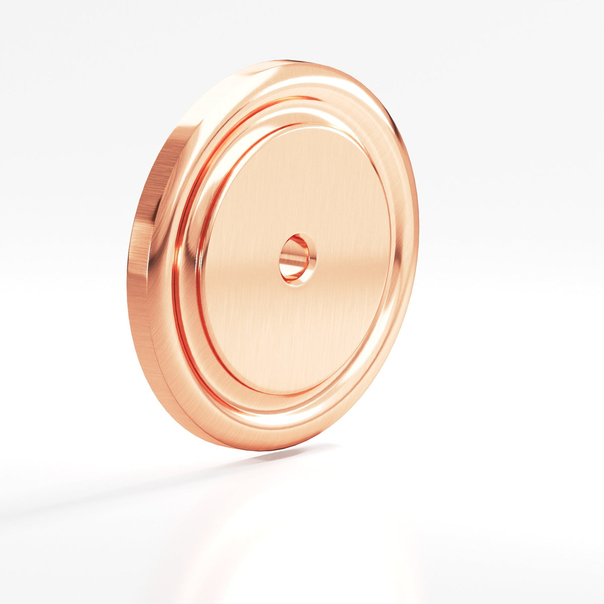 Colonial Bronze 202 Ribbed Round Backplate, 1-3/4 in Diameter, for 8-32 Screw - Satin Copper