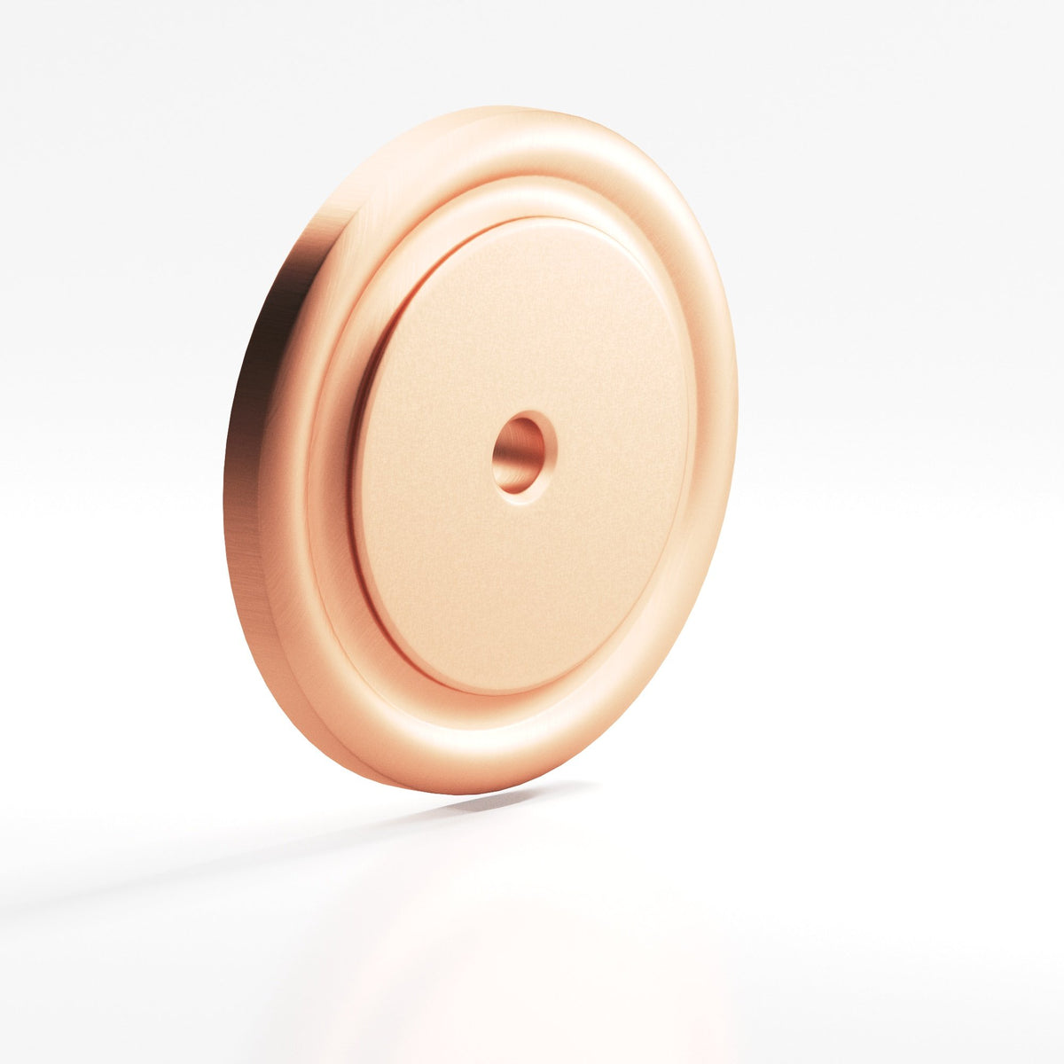 Colonial Bronze 203 Ribbed Round Backplate, 1-1/2 in Diameter, for 8-32 Screw - Matte Satin Copper