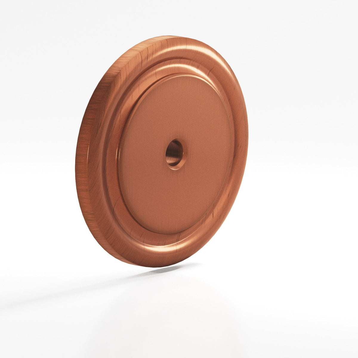 Colonial Bronze 202 Ribbed Round Backplate, 1-3/4 in Diameter, for 8-32 Screw - Matte Antique Copper