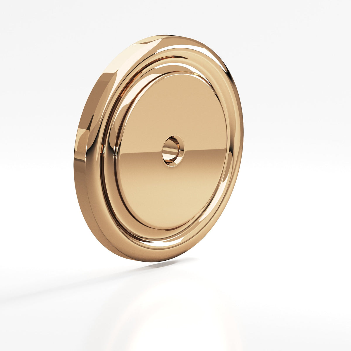 Colonial Bronze 9203 Ribbed Round Backplate, 1-1/2 in Diameter, for 1/4-20 Screw - Polished Bronze