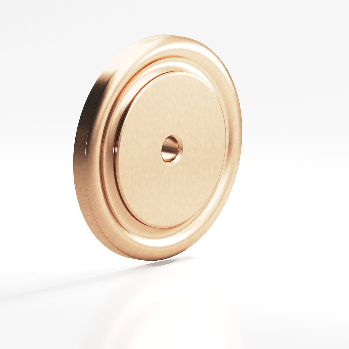 Colonial Bronze 9202 Ribbed Round Backplate, 1-3/4 in Diameter, for 1/4-20 Screw - Satin Bronze