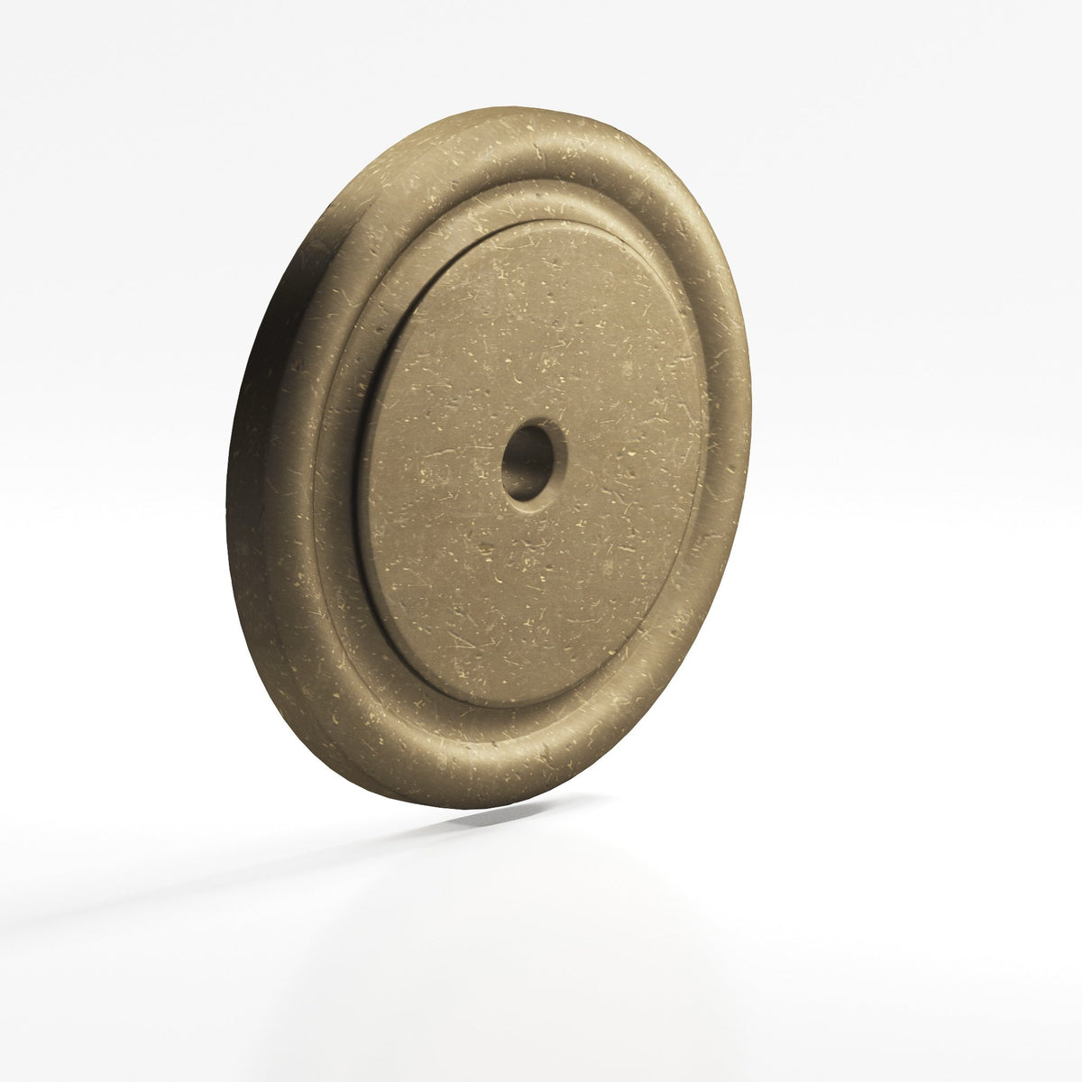 Colonial Bronze 9202 Ribbed Round Backplate, 1-3/4 in Diameter, for 1/4-20 Screw - Distressed Oil Rubbed Bronze