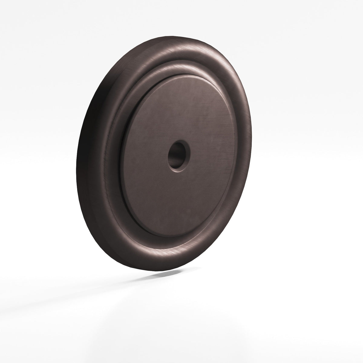 Colonial Bronze 9202 Ribbed Round Backplate, 1-3/4 in Diameter, for 1/4-20 Screw - Matte Dark Statuary Bronze