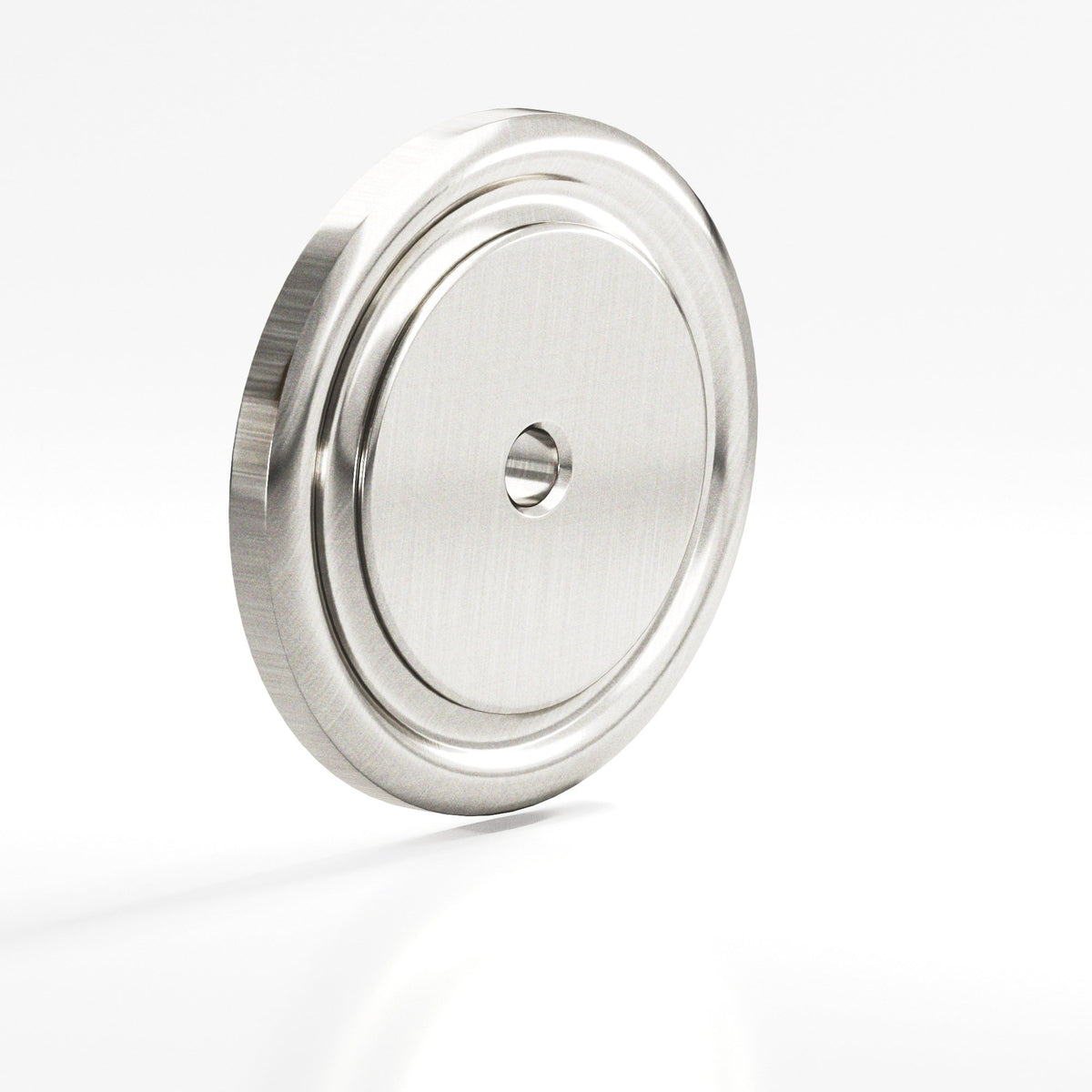 Colonial Bronze 9203 Ribbed Round Backplate, 1-1/2 in Diameter, for 1/4-20 Screw - Satin Nickel