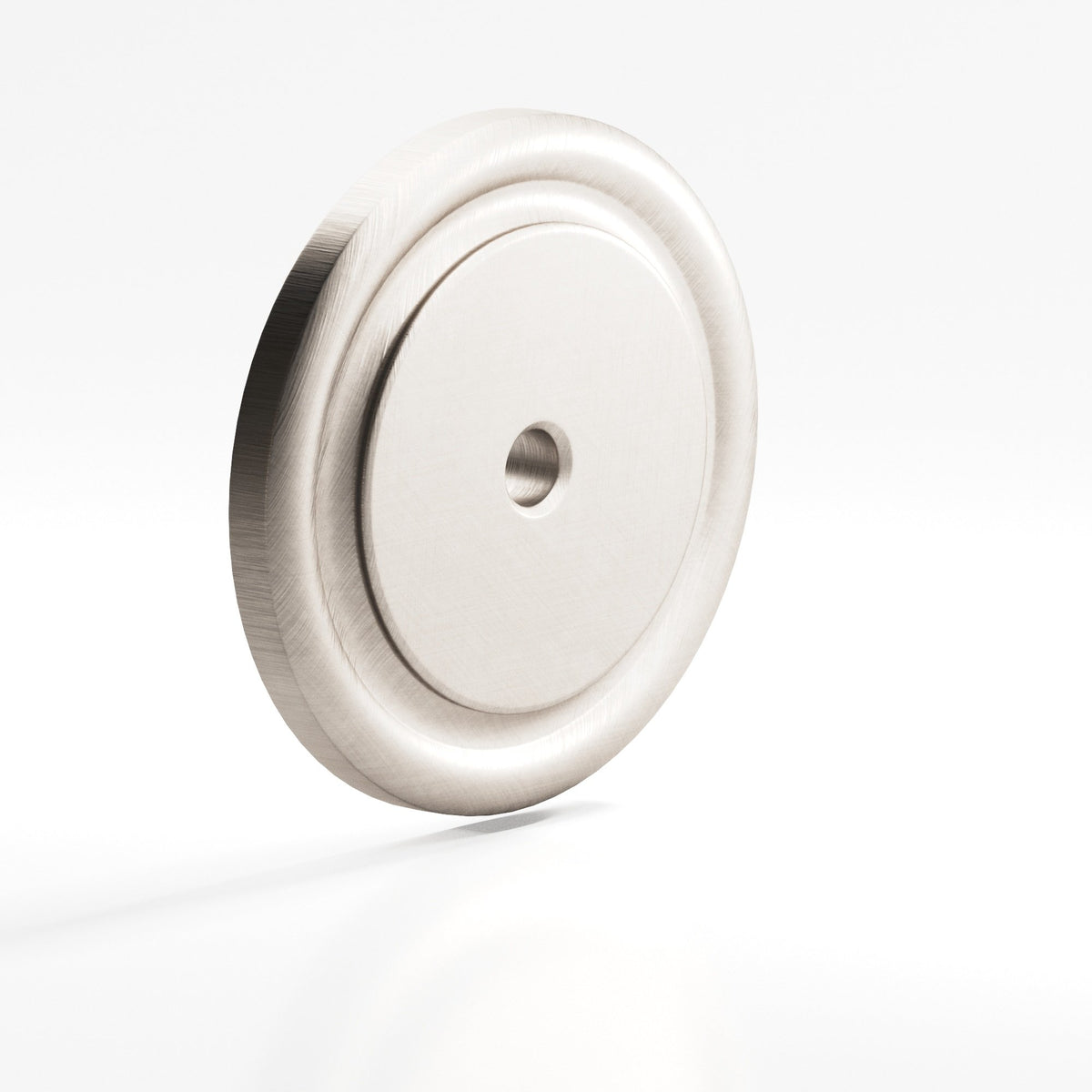 Colonial Bronze 9202 Ribbed Round Backplate, 1-3/4 in Diameter, for 1/4-20 Screw - Matte Satin Nickel