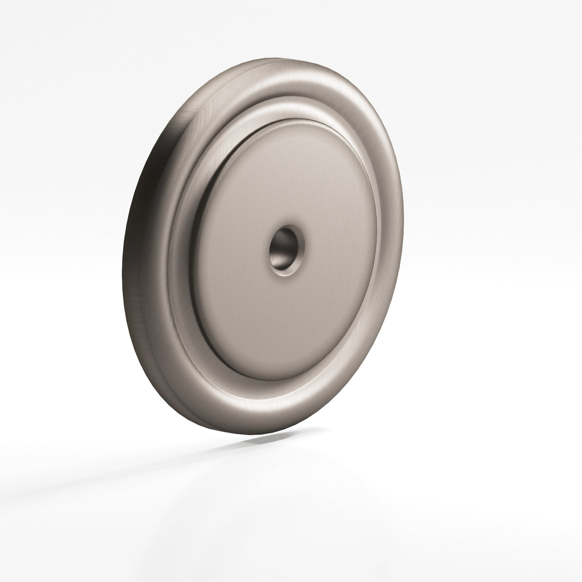 Colonial Bronze 9203 Ribbed Round Backplate, 1-1/2 in Diameter, for 1/4-20 Screw - Pewter