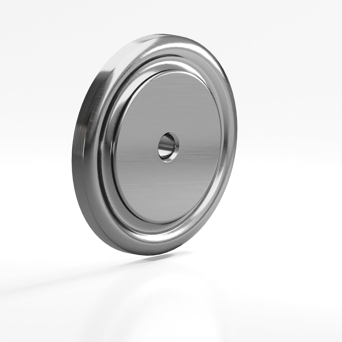 Colonial Bronze 9203 Ribbed Round Backplate, 1-1/2 in Diameter, for 1/4-20 Screw - Graphite