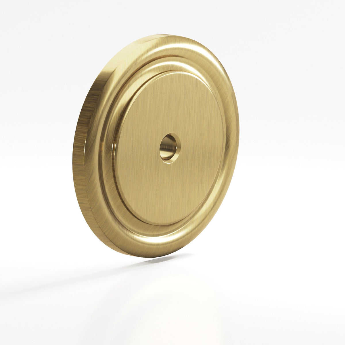 Colonial Bronze 9202 Ribbed Round Backplate, 1-3/4 in Diameter, for 1/4-20 Screw - Antique Brass
