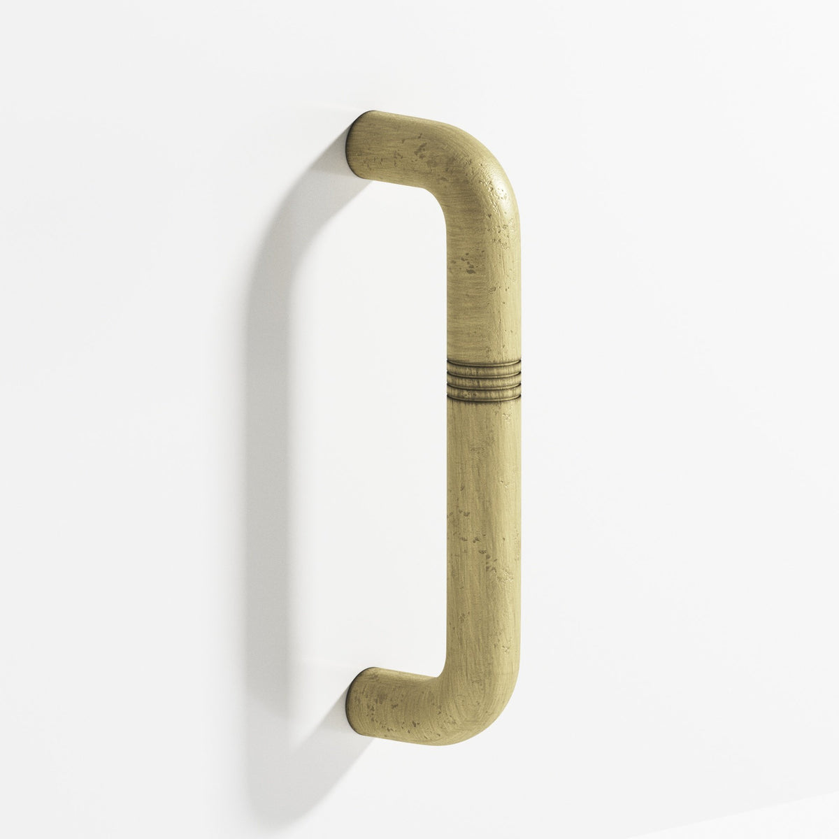Colonial Bronze 858 Grooved Wire Pull, 1-7/8 in Projection - Distressed Antique Brass