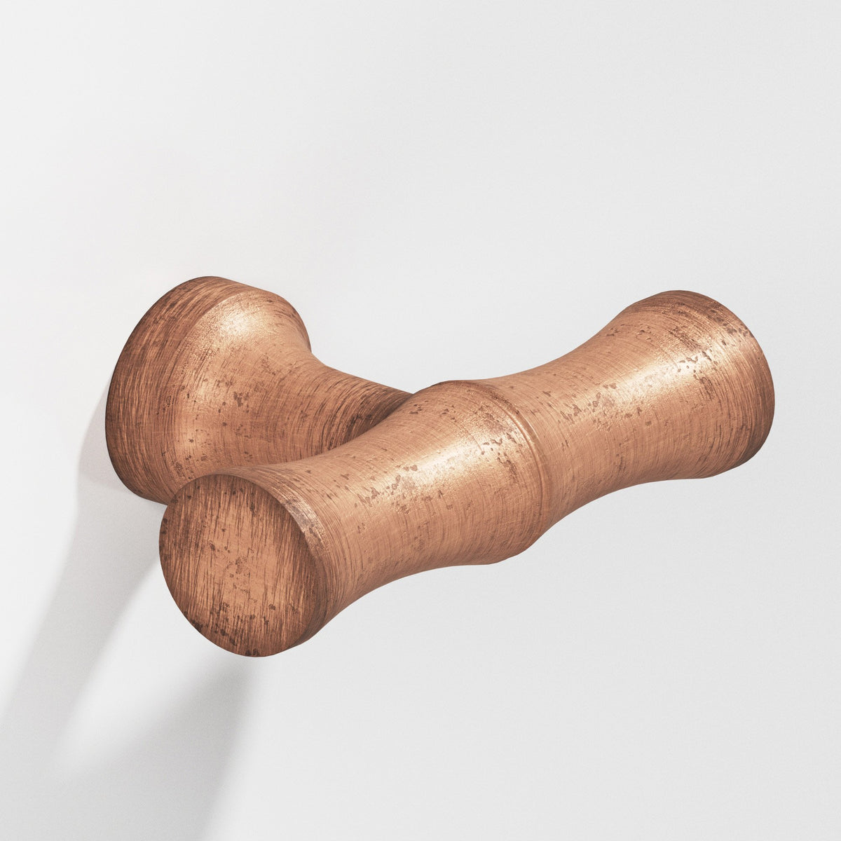 Colonial Bronze 283 Bamboo T-Knob with Flared Post, 1-3/4 in - Distressed Antique Copper