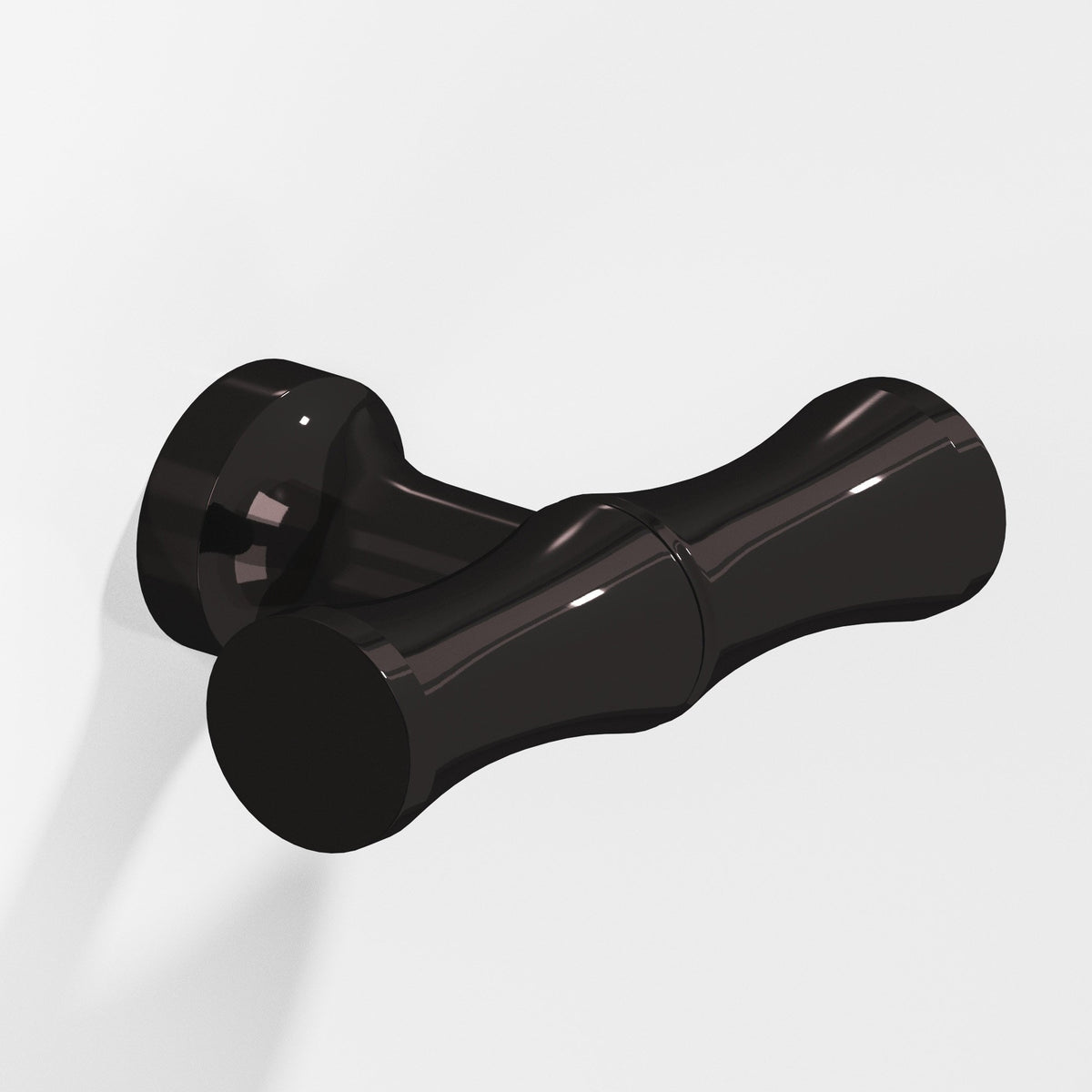Colonial Bronze 283 Bamboo T-Knob with Flared Post, 1-3/4 in - Satin Black