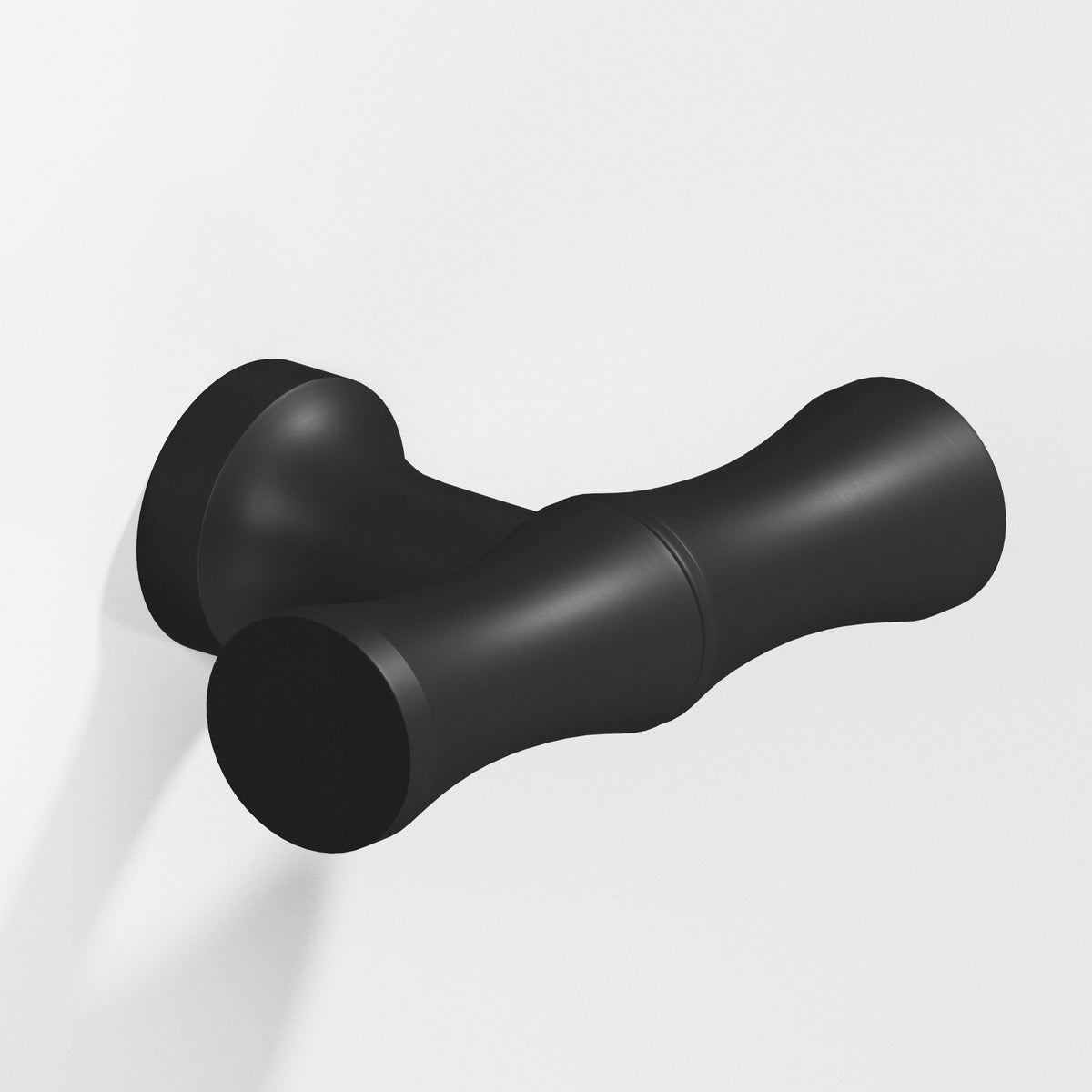 Colonial Bronze 283 Bamboo T-Knob with Flared Post, 1-3/4 in - Matte Satin Black
