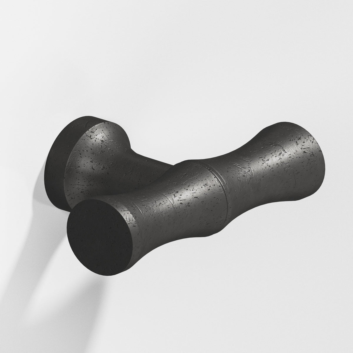 Colonial Bronze 283 Bamboo T-Knob with Flared Post, 1-3/4 in - Distressed Satin Black