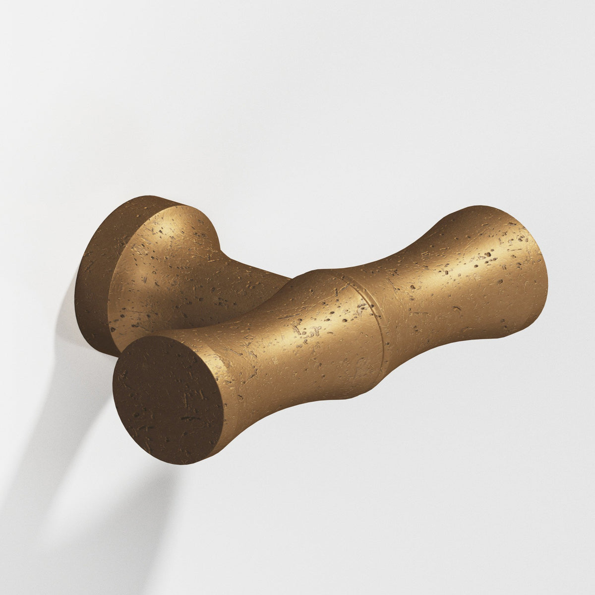 Colonial Bronze 283 Bamboo T-Knob with Flared Post, 1-3/4 in - Distressed Light Statuary Bronze