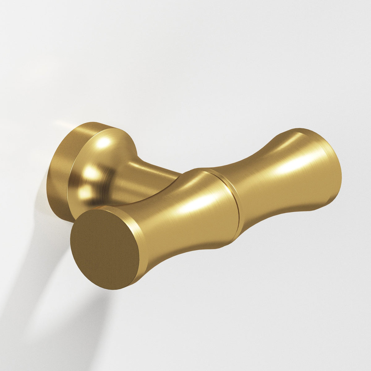 Colonial Bronze 283 Bamboo T-Knob with Flared Post, 1-3/4 in - Satin Brass