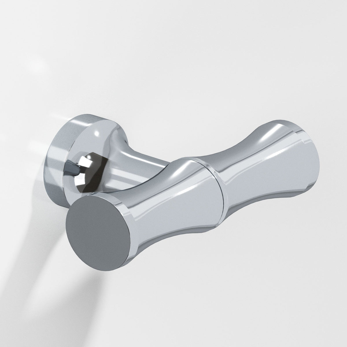 Colonial Bronze 283 Bamboo T-Knob with Flared Post, 1-3/4 in - Polished Chrome