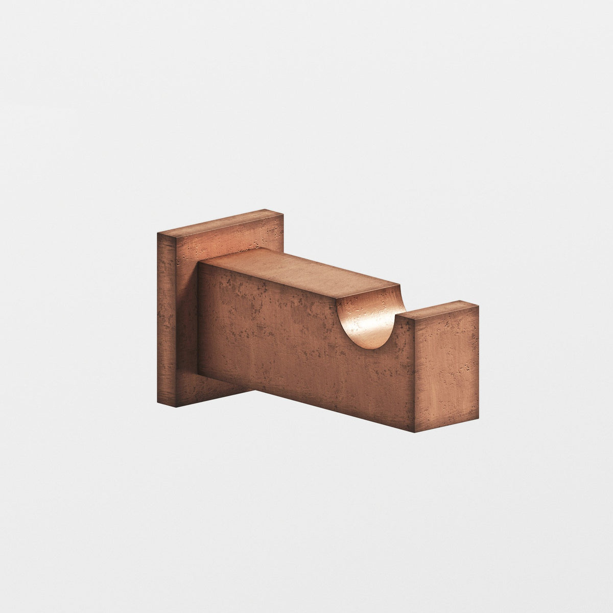 Colonial Bronze 3013 Rectangular Robe Hook, 3 in Projection - Distressed Antique Copper