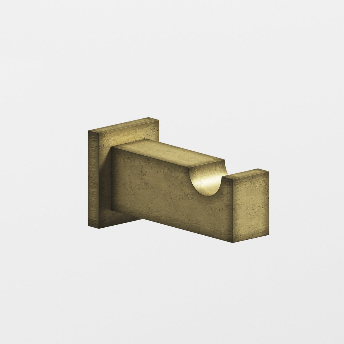Colonial Bronze 3013 Rectangular Robe Hook, 3 in Projection - Distressed Antique Brass