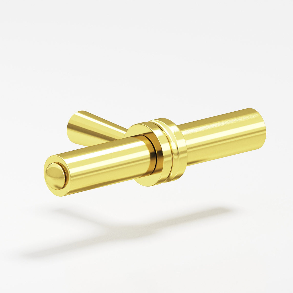 Colonial Bronze 309 Collared Bar T-Knob, 2-7/16 in - French Gold