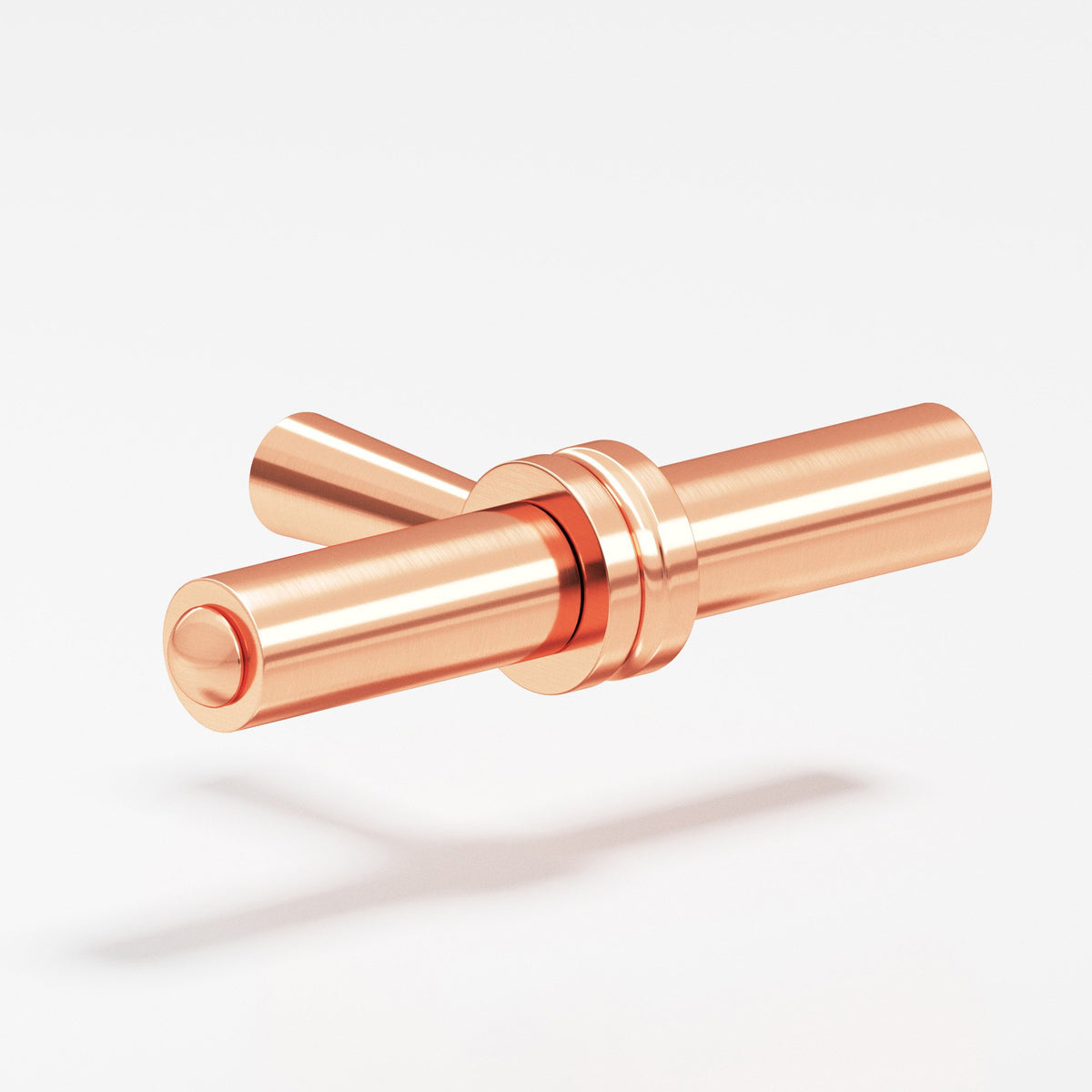 Colonial Bronze 308 Collared Bar T-Knob, 1-7/16 in - Satin Copper