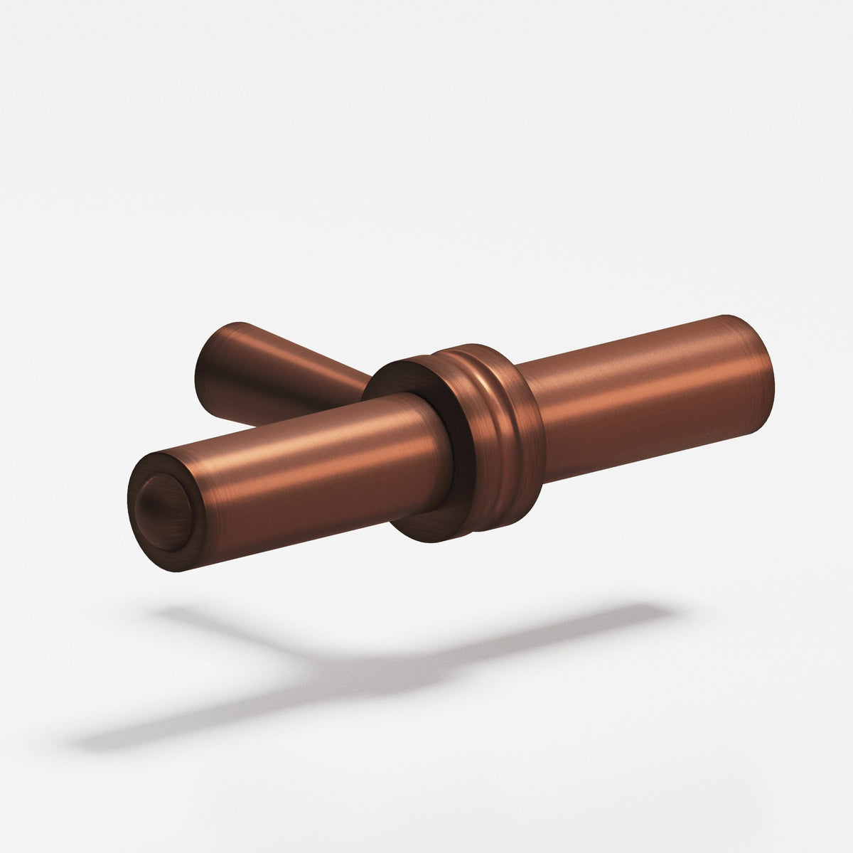 Colonial Bronze 309 Collared Bar T-Knob, 2-7/16 in - Matte Antique Copper