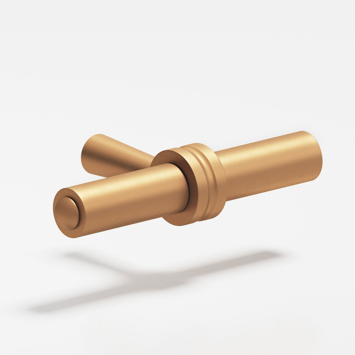 Colonial Bronze 308 Collared Bar T-Knob, 1-7/16 in - Matte Satin Bronze