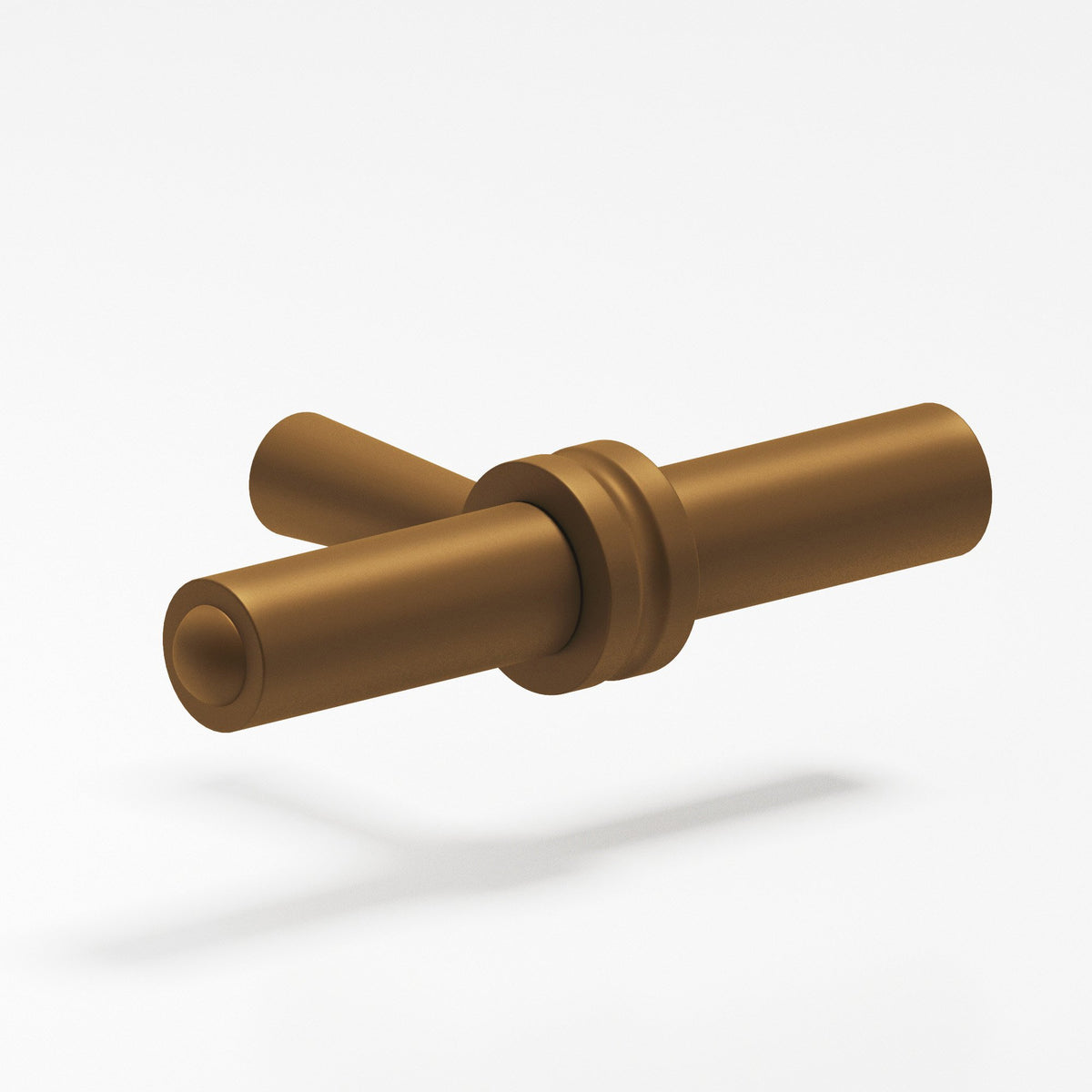 Colonial Bronze 308 Collared Bar T-Knob, 1-7/16 in - Matte Light Statuary Bronze