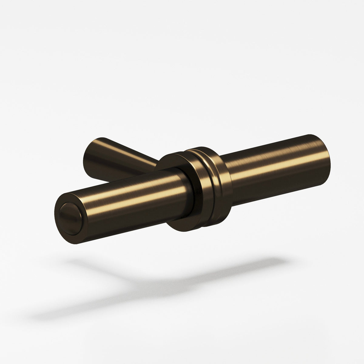 Colonial Bronze 308 Collared Bar T-Knob, 1-7/16 in - Oil Rubbed Bronze