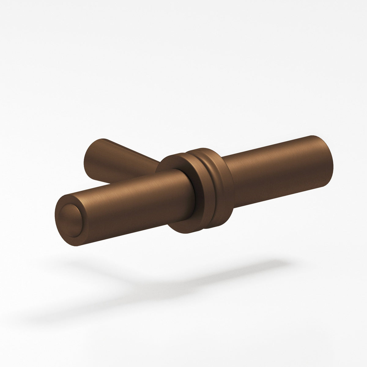 Colonial Bronze 308 Collared Bar T-Knob, 1-7/16 in - Matte Oil Rubbed Bronze