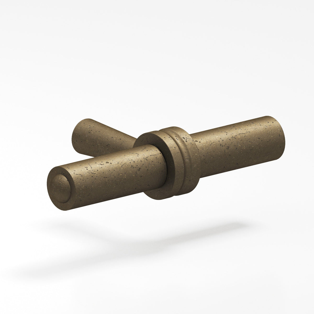Colonial Bronze 308 Collared Bar T-Knob, 1-7/16 in - Distressed Oil Rubbed Bronze