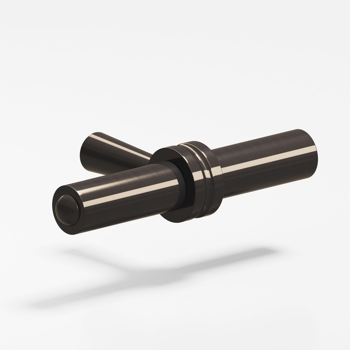 Colonial Bronze 308 Collared Bar T-Knob, 1-7/16 in - Dark Statuary Bronze