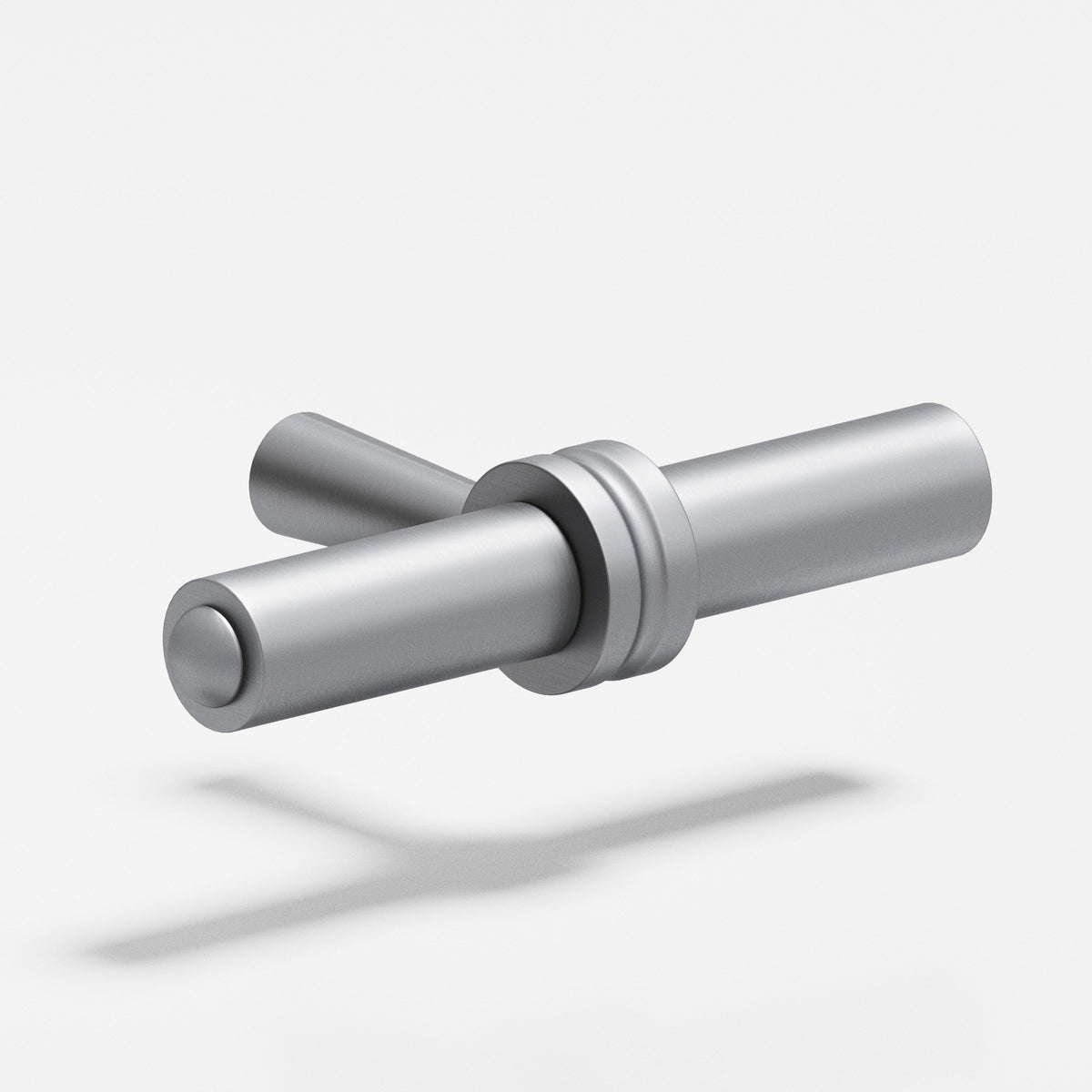 Colonial Bronze 309 Collared Bar T-Knob, 2-7/16 in - Matte Satin Chrome