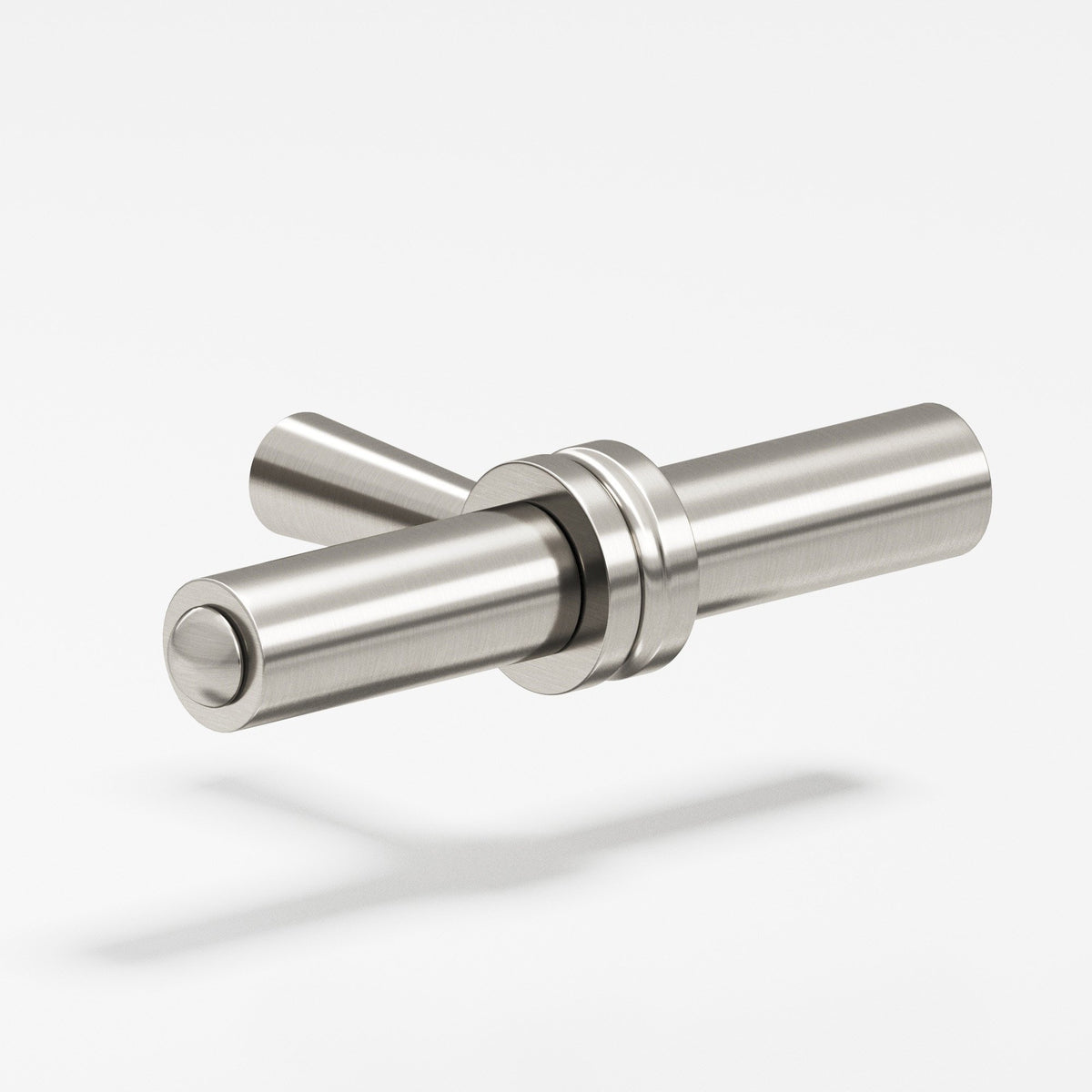 Colonial Bronze 309 Collared Bar T-Knob, 2-7/16 in - Satin Nickel
