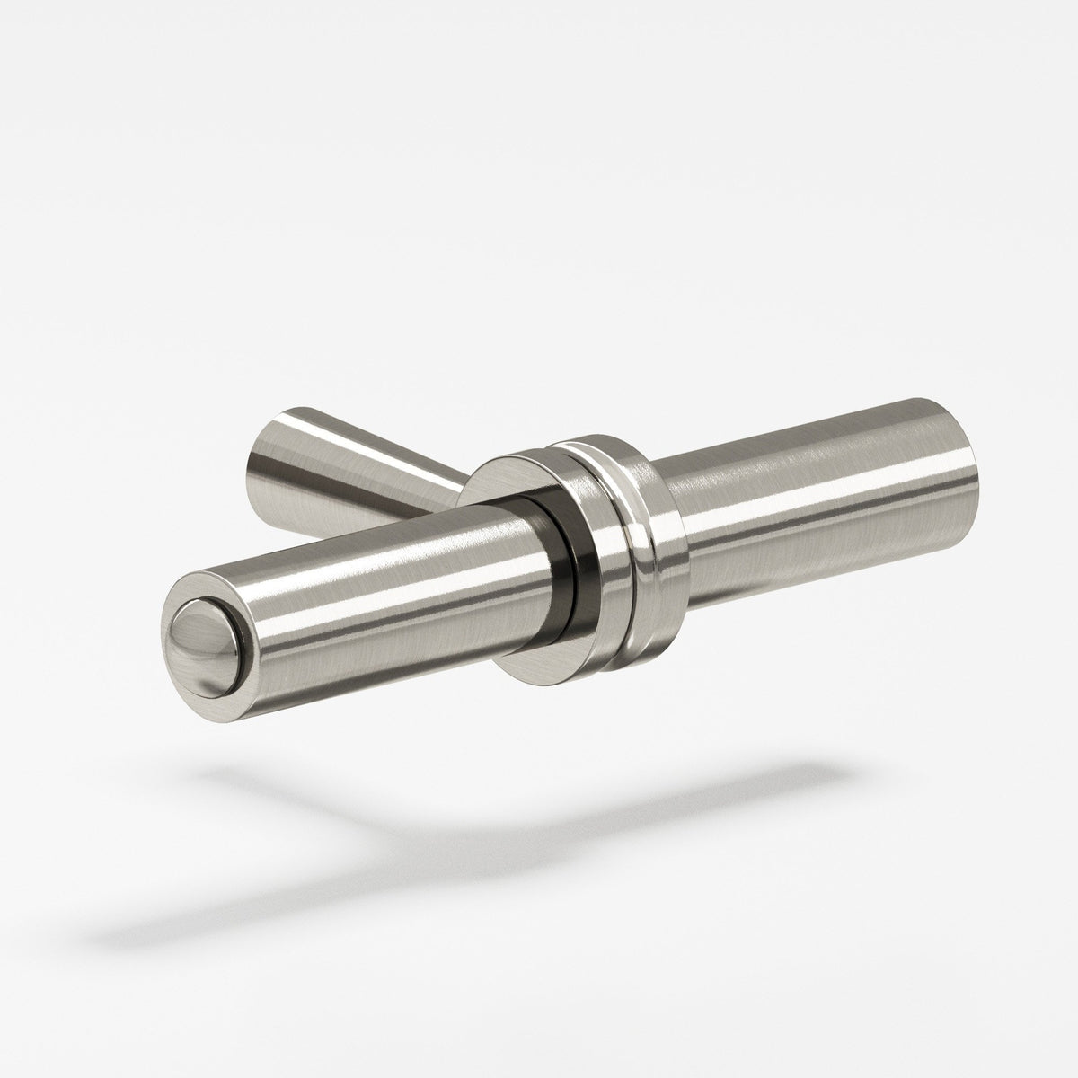 Colonial Bronze 308 Collared Bar T-Knob, 1-7/16 in - Nickel Stainless