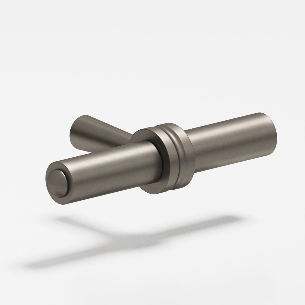 Colonial Bronze 308 Collared Bar T-Knob, 1-7/16 in - Matte Pewter