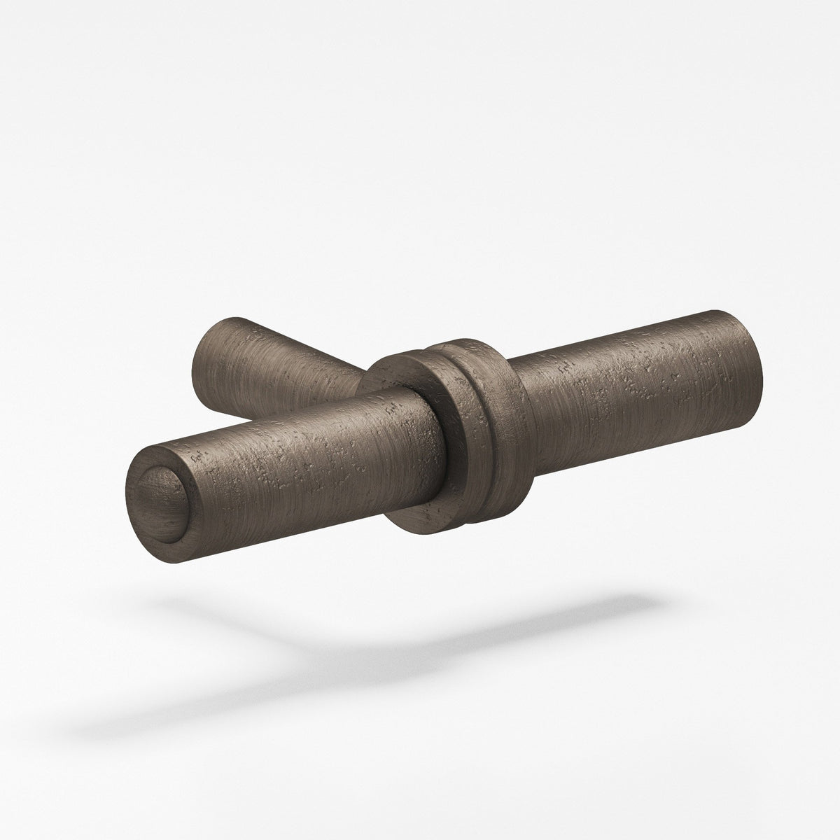 Colonial Bronze 309 Collared Bar T-Knob, 2-7/16 in - Distressed Pewter